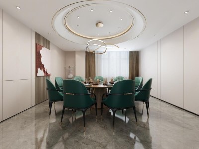 现代酒店包间3D模型下载